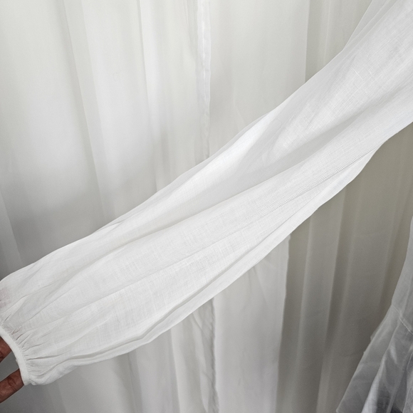 Lafayette 148 NY Raines Blouse White NWT Size Medium - Picture 4 of 13